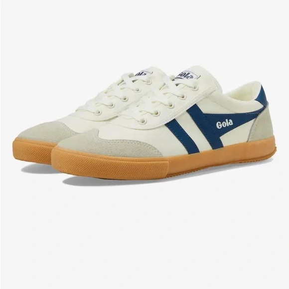 Gola Badminton Sneaker in Off White, Baltic, & Gum, Size: 10 - Picture 5 of 14